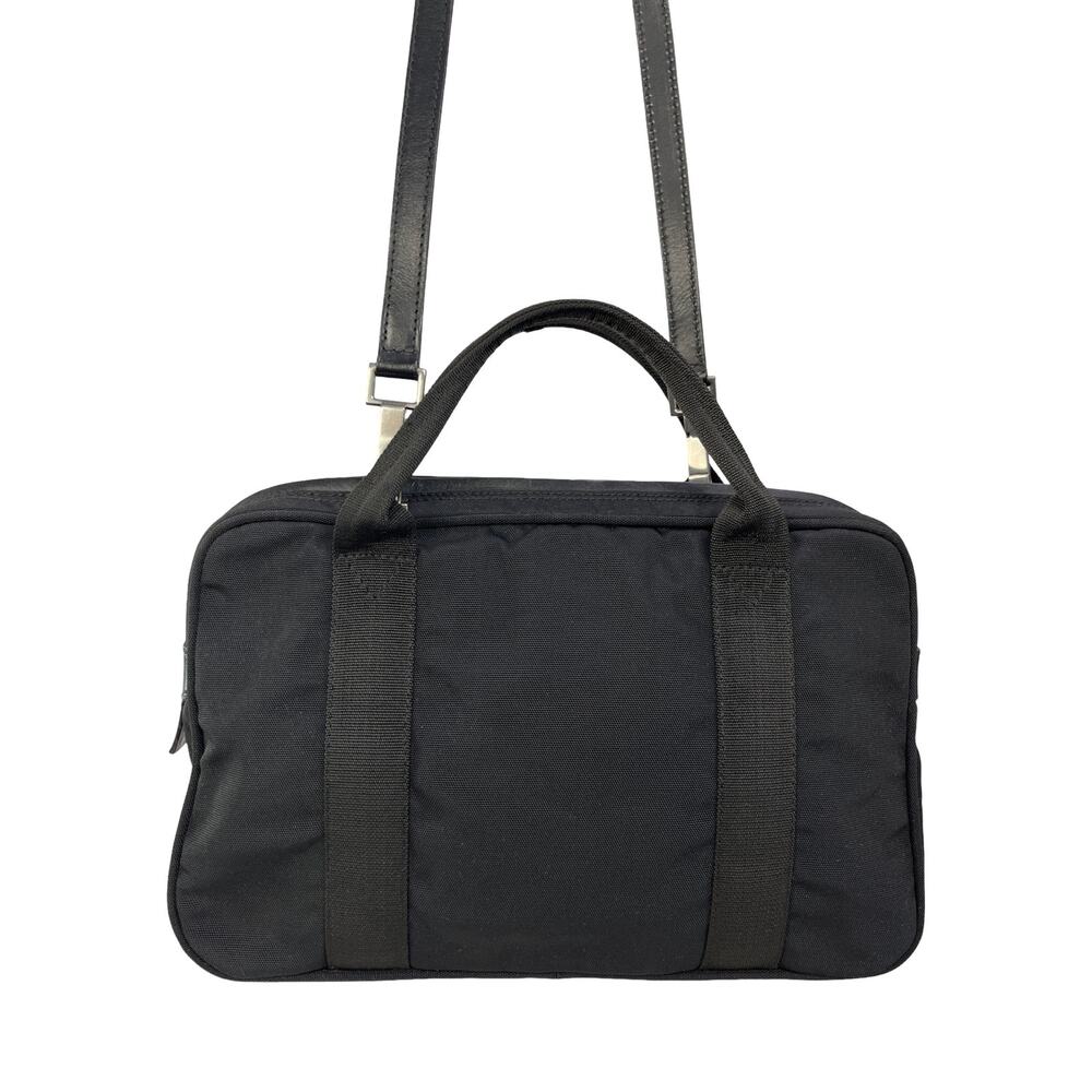 Gucci Black Nylon Microguccissima Top Handle Crossbody Bag 001 3700 Travel - Picture 8 of 16
